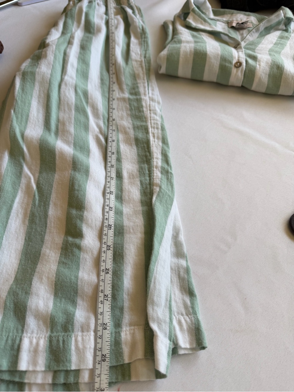 Sincerly Jules Mint and White Striped Two-Piece Pajama Set - Picture 12 of 12